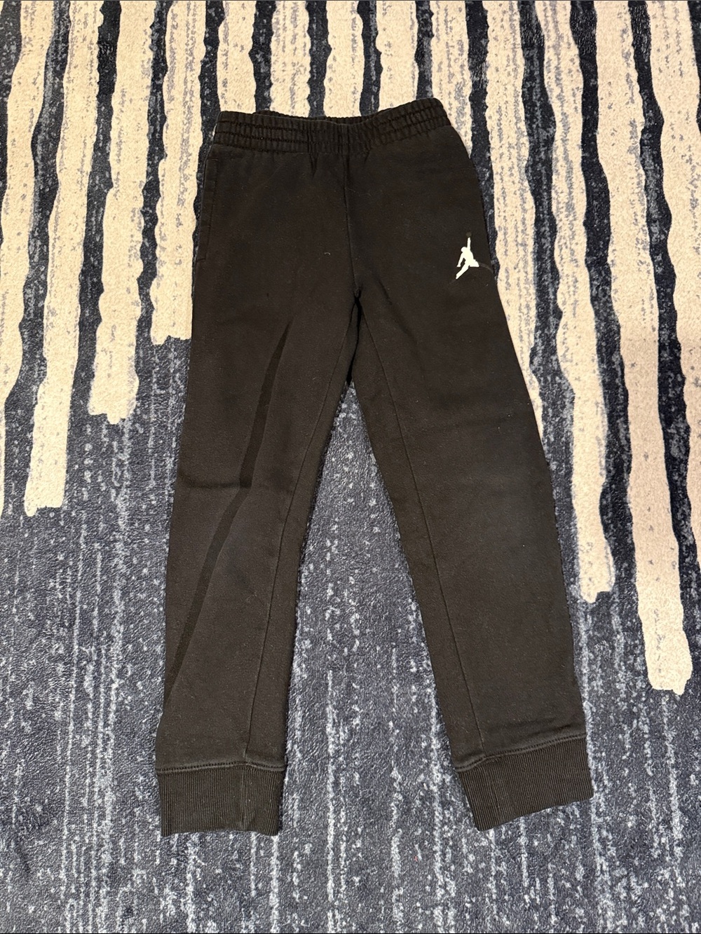 Jordan Black Kids Sweatpants with White Jumpman
